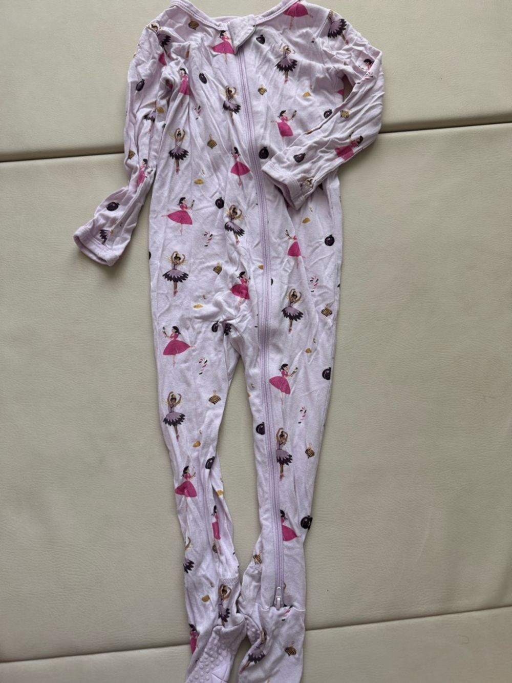 Kyte BABY Pink Ballerina Print Footed One-Piece